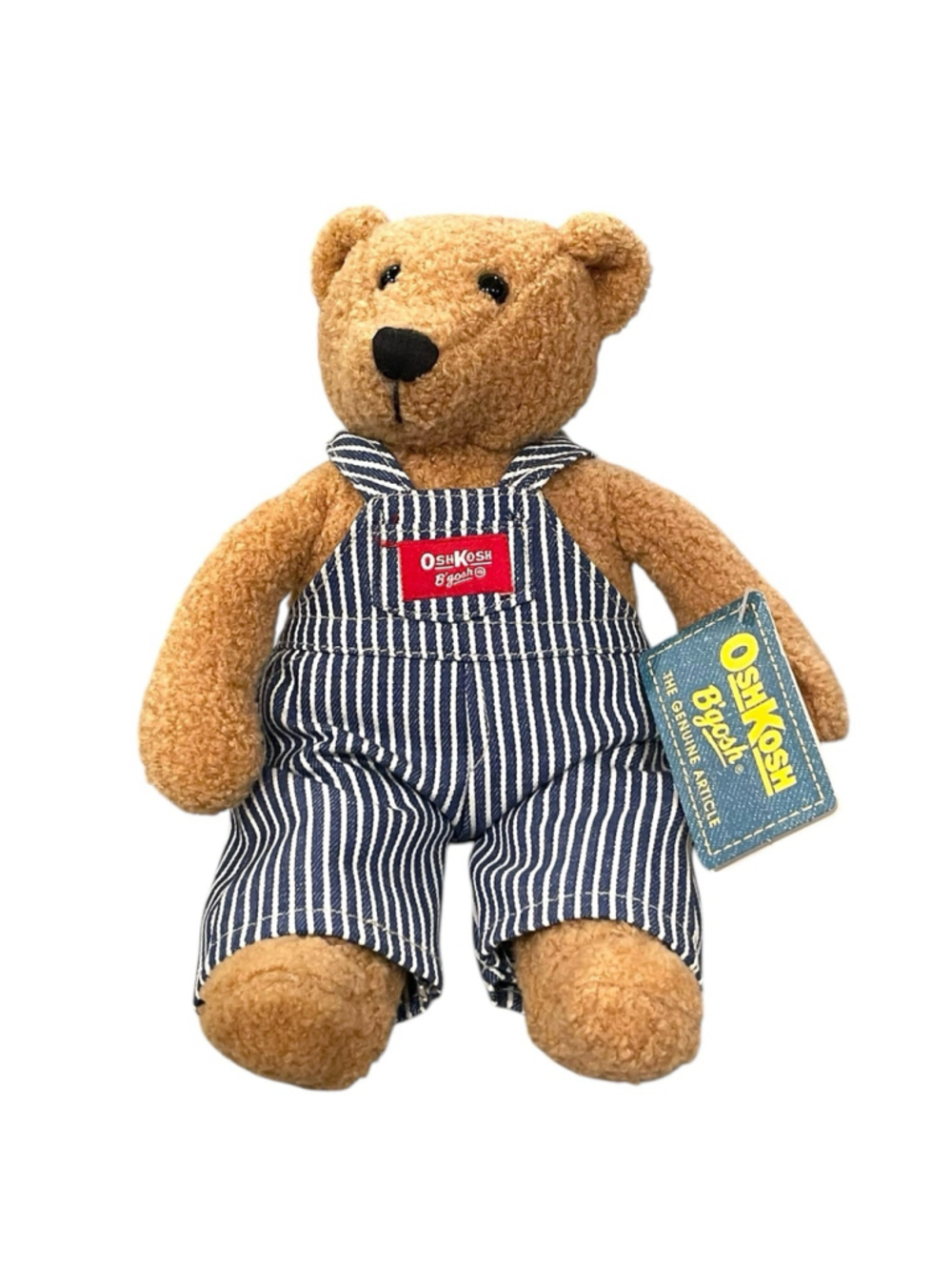 Eden OshKosh B’Gosh Teddy Bear Plush Striped Vestbak Overalls Stuffed Animal NWT